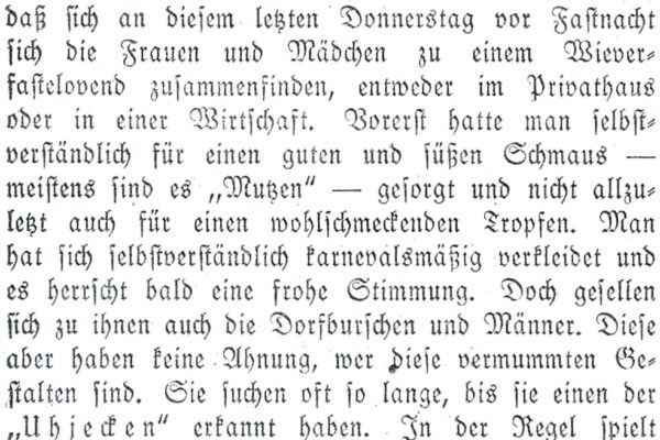 1935 AC es war Fettdonnerstag