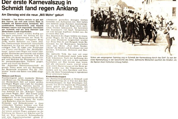 1982 Feb. 22. EN erster Karnevalszug i. Schmidt
