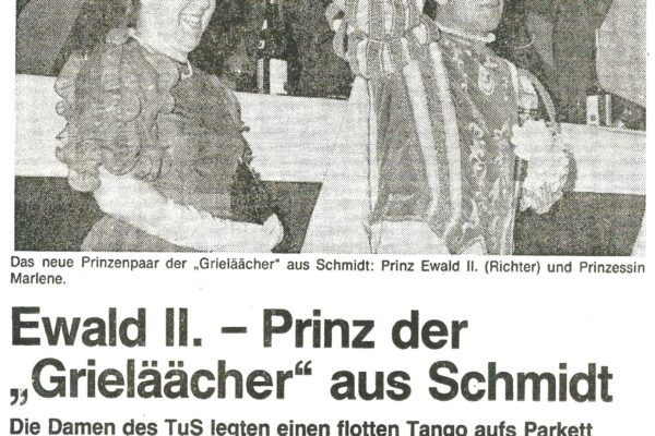 1985 Ewald Richter ist Karnevalsprinz 1