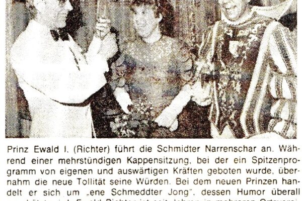 1985 Jan. 30. Dü. Rundblick Prinz Ewald I. 1