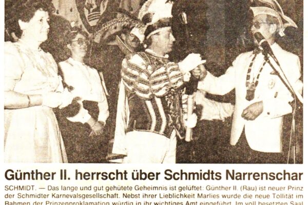 1987 Feb. 09. EN Kappensitzung m. Prinz Günter Rau 1