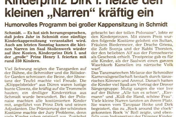 1989 Jan. 24. AN Kinderprinz Dirk I