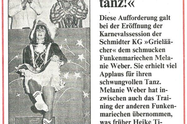 1992 Feb. 13. EiWo Funkenmariechen Melani Weber