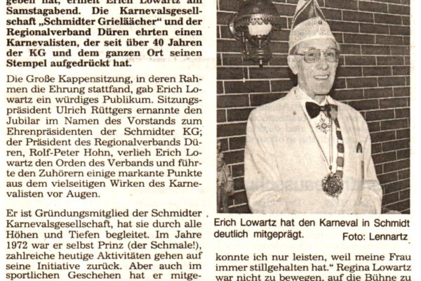 1993 Feb. 02. EN Höchste Auszeichnung f. Erich Lowartz