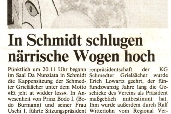 1993 Feb. 04. EiWo Kappensitzung d. KG Schmidt
