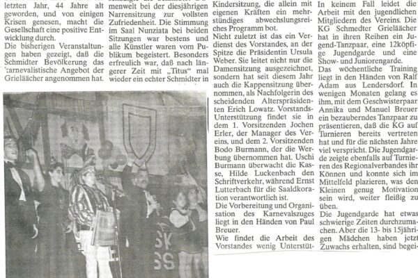 1996 Feb. 15. Brücke 1. Kinderprinz Martino der 1. 1