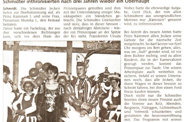 2000 Prinz Kämmens närrische Gebote