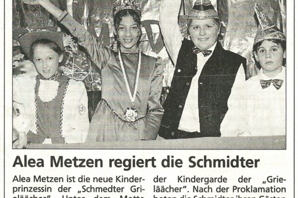 2001 Feb.12. DZ Alea Metzen regiert d. Schmidter