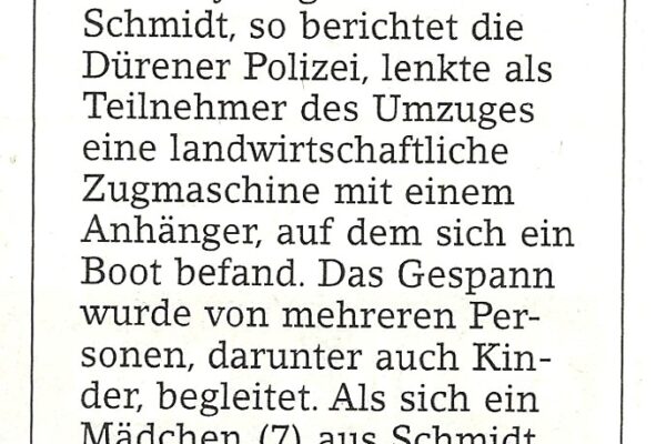 2003 März 03. EN 7 jährige am Fuß verletzt