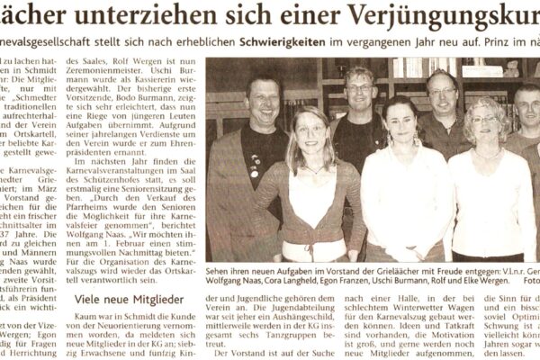 2008 April 17. EN Griläächer stellen sich neu auf