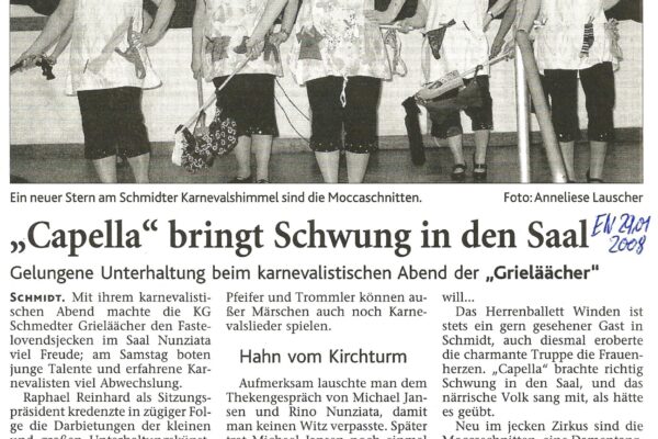 2008 Jan. 29. EN Capella bringt Schwung i. Saal