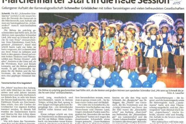 2015 Jan. 05. EN Märchenhafter Start i.d. Session