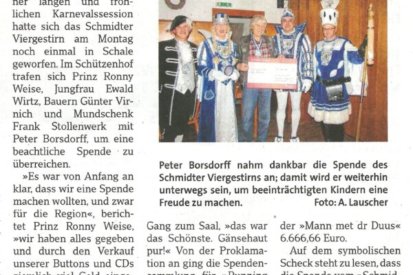 2019 März 20. EN Spende f. Running for Kids